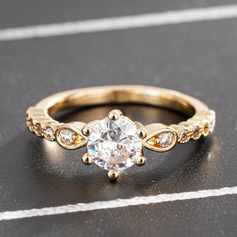 Women's Plated CZ Pear-Shaped Promise Ring, Elegant Gift
